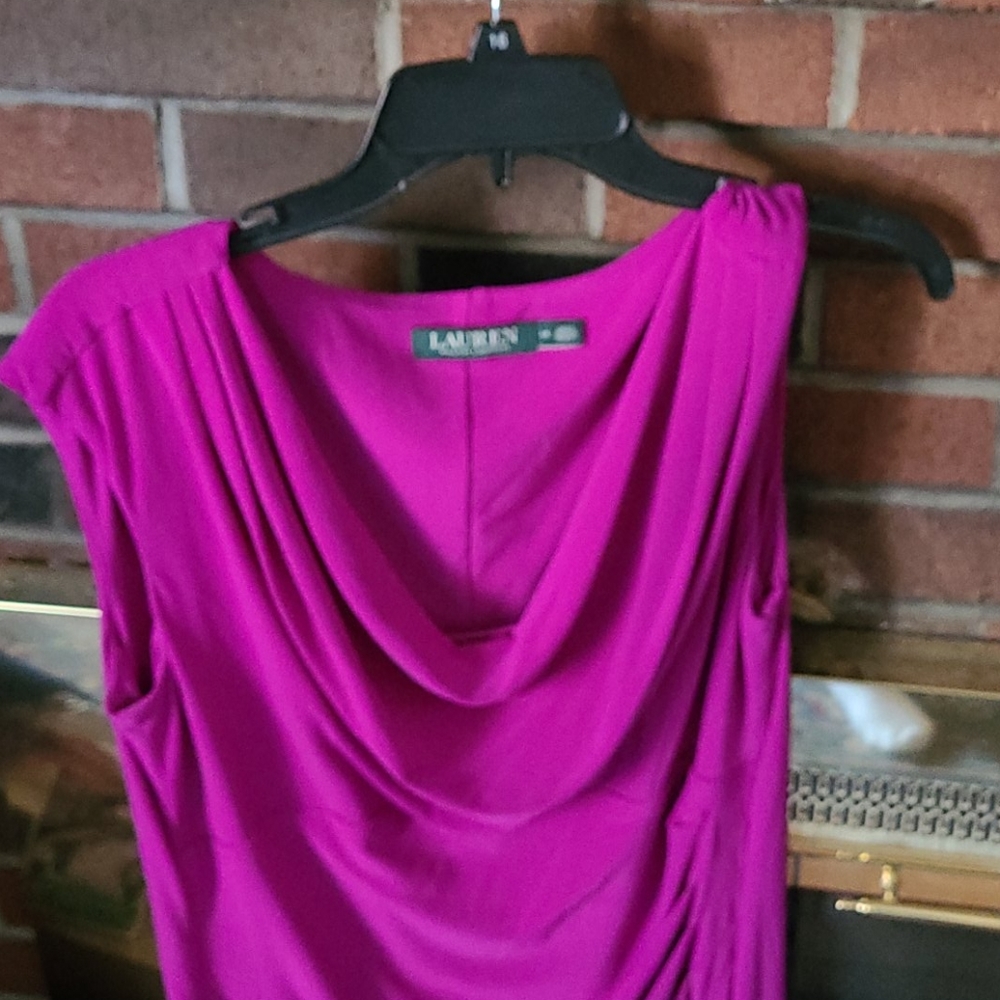 Lauren Fushia (purple) sleeveless dress, 14